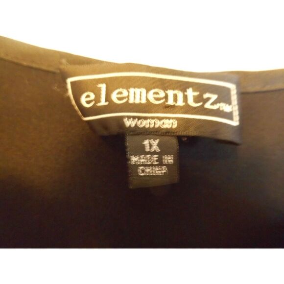 Elementz silky like crew flowy top - Picture 4 of 6